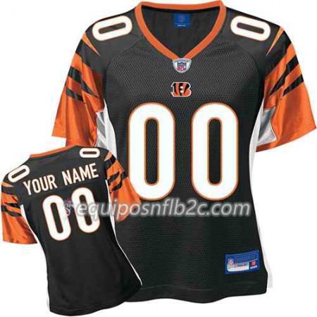 Camiseta Mujer NFL Cincinnati Bengals Personalizar Negro 